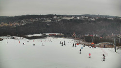 Horní část sjezdovky skiareálu Hlubočky