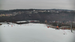 Horní část sjezdovky skiareálu Hlubočky