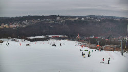 Horní část sjezdovky skiareálu Hlubočky