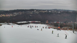 Horní část sjezdovky skiareálu Hlubočky