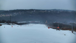 Horní část sjezdovky skiareálu Hlubočky