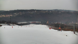 Horní část sjezdovky skiareálu Hlubočky