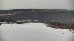 Horní část sjezdovky skiareálu Hlubočky