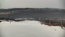 Horní část sjezdovky skiareálu Hlubočky
