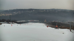Horní část sjezdovky skiareálu Hlubočky