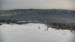 Horní část sjezdovky skiareálu Hlubočky