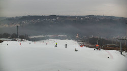 Horní část sjezdovky skiareálu Hlubočky