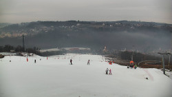 Horní část sjezdovky skiareálu Hlubočky