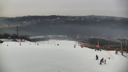 Horní část sjezdovky skiareálu Hlubočky