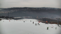 Horní část sjezdovky skiareálu Hlubočky