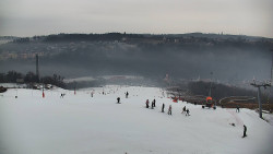 Horní část sjezdovky skiareálu Hlubočky