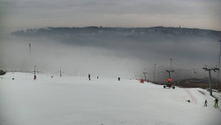 Horní část sjezdovky skiareálu Hlubočky