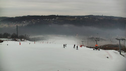 Horní část sjezdovky skiareálu Hlubočky