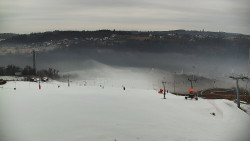 Horní část sjezdovky skiareálu Hlubočky