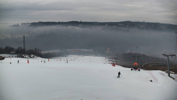 Horní část sjezdovky skiareálu Hlubočky