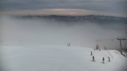 Horní část sjezdovky skiareálu Hlubočky