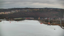 Horní část sjezdovky skiareálu Hlubočky