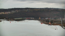 Horní část sjezdovky skiareálu Hlubočky