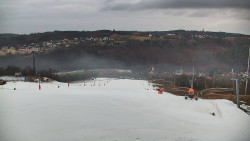 Horní část sjezdovky skiareálu Hlubočky