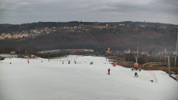 Horní část sjezdovky skiareálu Hlubočky