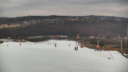 Horní část sjezdovky skiareálu Hlubočky