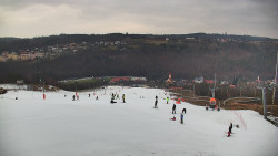 Horní část sjezdovky skiareálu Hlubočky