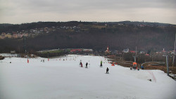 Horní část sjezdovky skiareálu Hlubočky