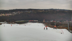Horní část sjezdovky skiareálu Hlubočky