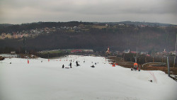 Horní část sjezdovky skiareálu Hlubočky