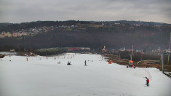 Horní část sjezdovky skiareálu Hlubočky