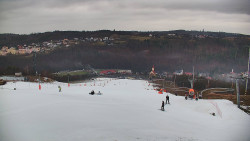 Horní část sjezdovky skiareálu Hlubočky