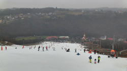 Horní část sjezdovky skiareálu Hlubočky