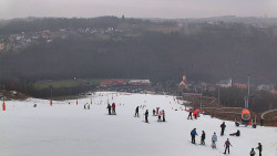 Horní část sjezdovky skiareálu Hlubočky