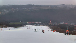 Horní část sjezdovky skiareálu Hlubočky