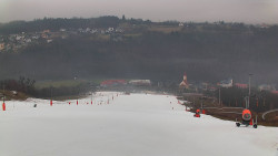 Horní část sjezdovky skiareálu Hlubočky