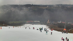 Horní část sjezdovky skiareálu Hlubočky
