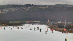 Horní část sjezdovky skiareálu Hlubočky