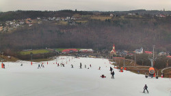 Horní část sjezdovky skiareálu Hlubočky