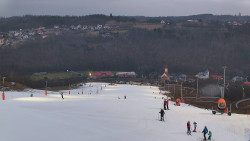 Horní část sjezdovky skiareálu Hlubočky