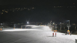 Horní část sjezdovky skiareálu Hlubočky