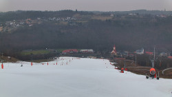 Horní část sjezdovky skiareálu Hlubočky