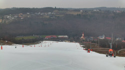 Horní část sjezdovky skiareálu Hlubočky