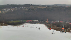 Horní část sjezdovky skiareálu Hlubočky