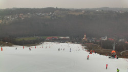 Horní část sjezdovky skiareálu Hlubočky