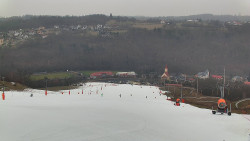 Horní část sjezdovky skiareálu Hlubočky