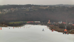 Horní část sjezdovky skiareálu Hlubočky