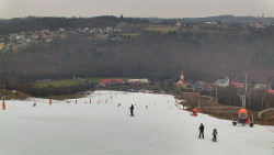 Horní část sjezdovky skiareálu Hlubočky