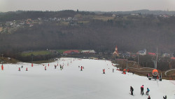 Horní část sjezdovky skiareálu Hlubočky