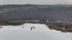 Horní část sjezdovky skiareálu Hlubočky