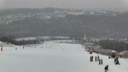 Horní část sjezdovky skiareálu Hlubočky